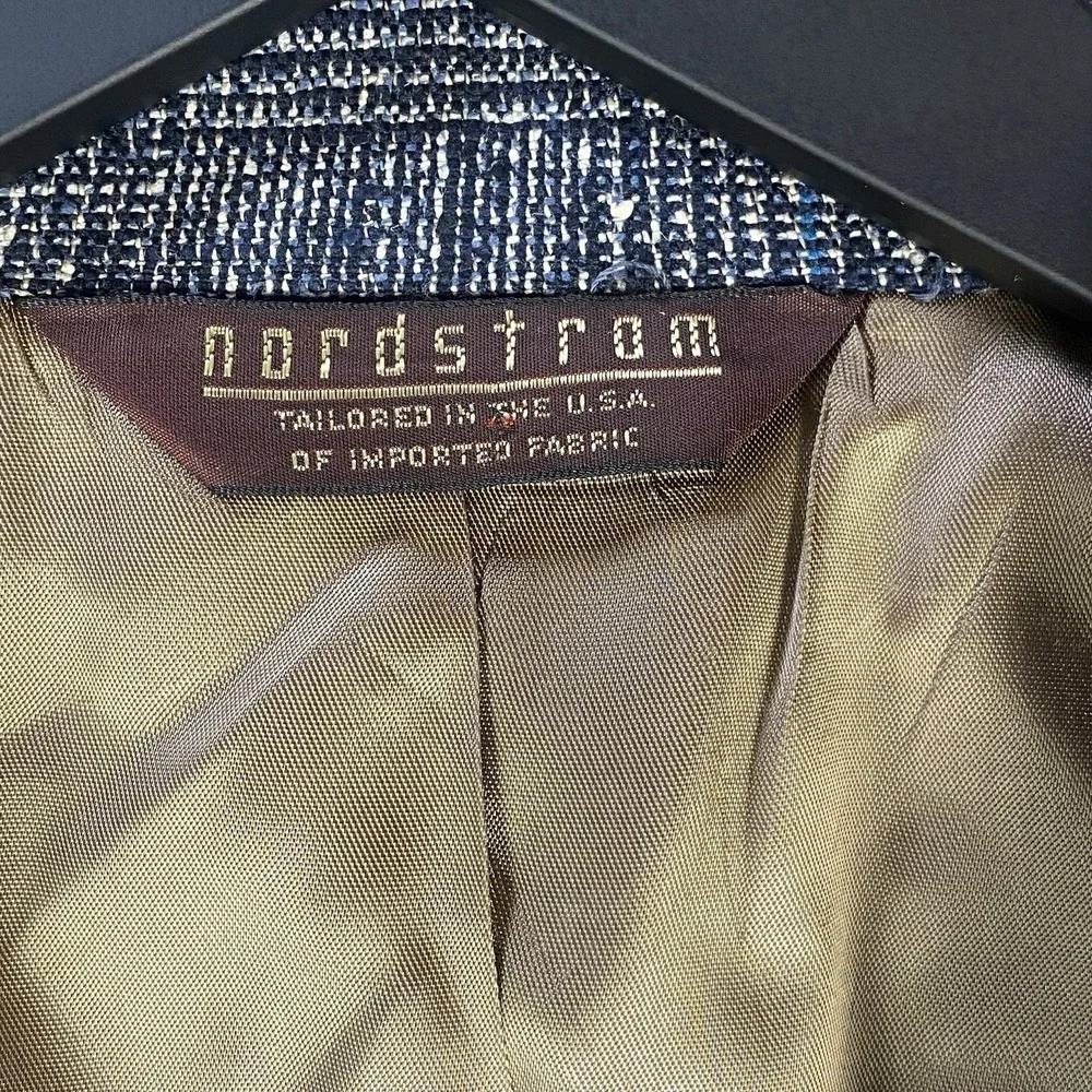 VINTAGE‎ NORDSTROM Mens Silk Blazer Sport Coat Casual Jacket Size 42R Suit USA